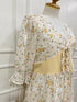 Women Lacey Patch Work Floral Printed Layer Sundress